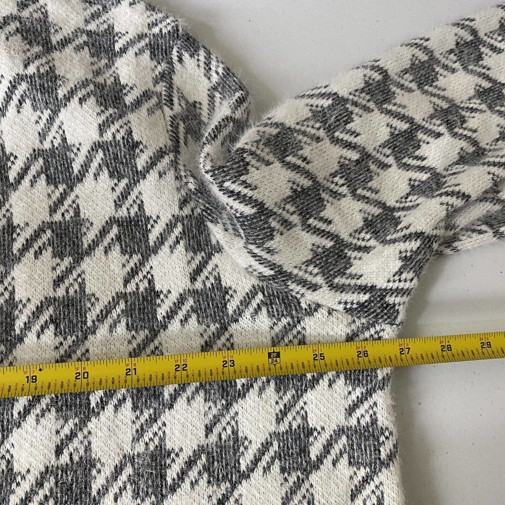 Melloday Women’s NWT Brushed Houndstooth Long Open Cardigan Sweater Size 2X. - Picture 10 of 12